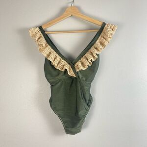 Capittana one piece swimsuit with Ruffle crochet neckline